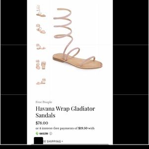 Havana Wrap Gladiator free People size 38/7 1/2-8
